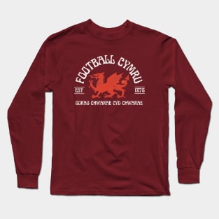 Football Cymru, Vintage Wales Red Wall Supporter Long Sleeve T-Shirt